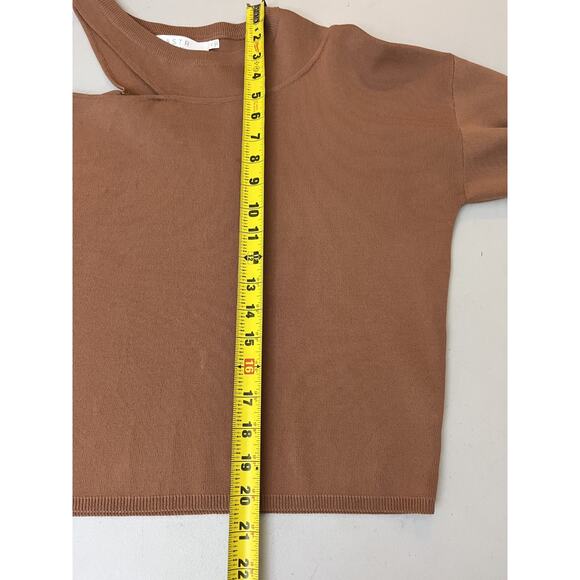 Y2K Minimalist Cutout Ribbed Crop Top XL Ballet Scandi Capsule Quiet Luxury Boho - Picture 16 of 16